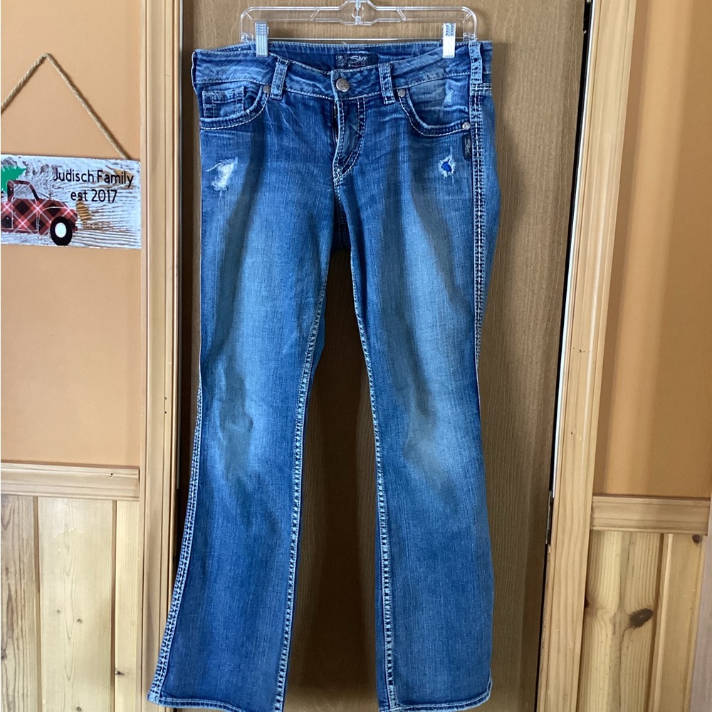 Silver Suki Flap jeans size W32/L32